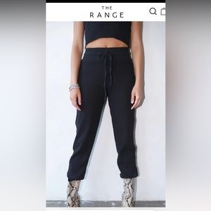 The range black ribbed jogger m